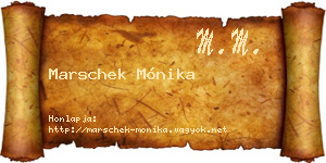 Marschek Mónika névjegykártya
